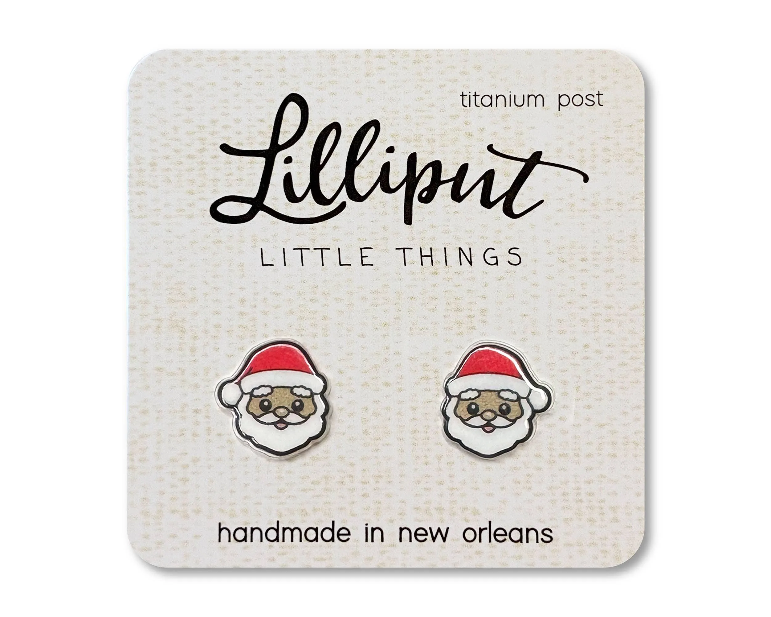 Lilliput Little Things - Black Santa Claus Earrings