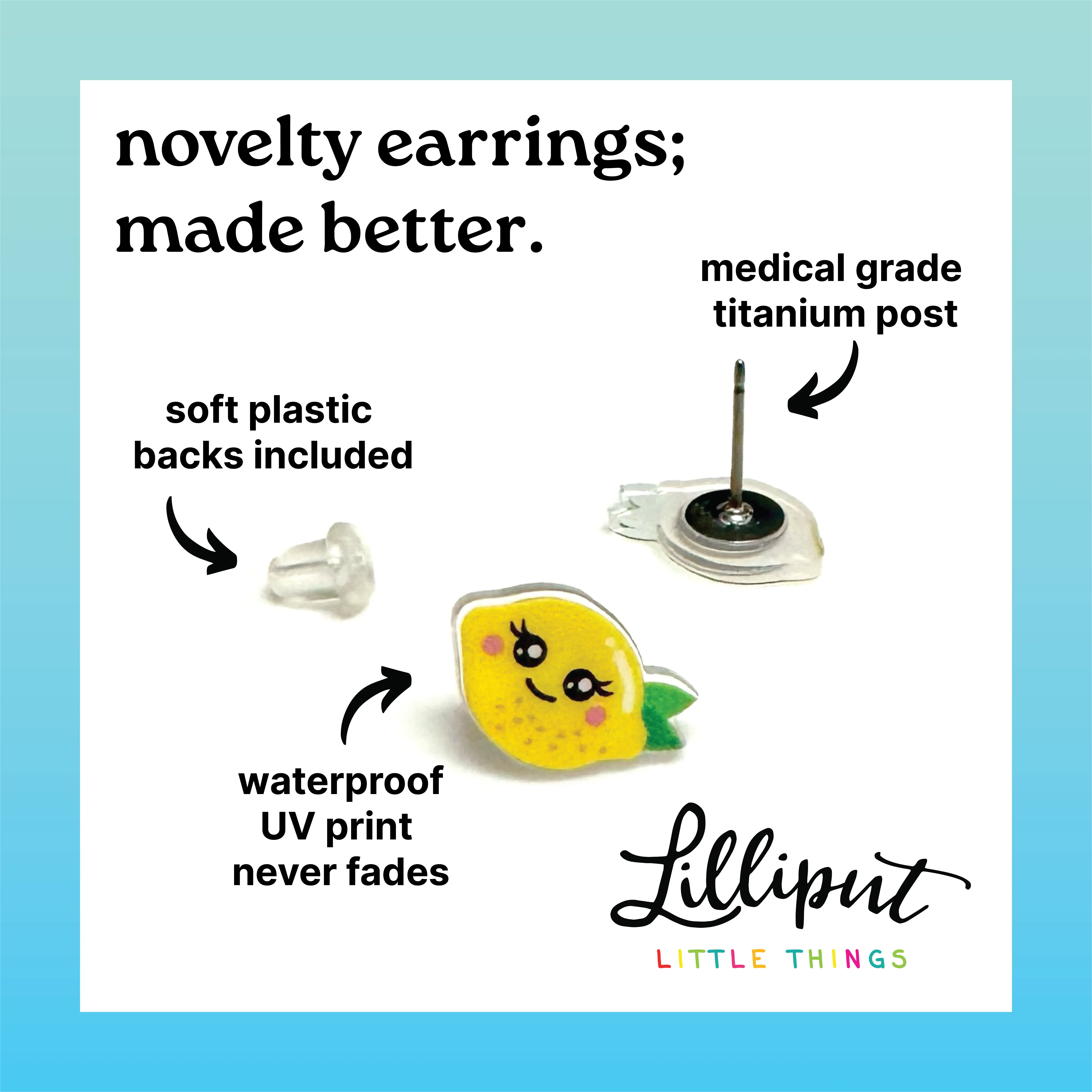 Lilliput Little Things - Black Santa Claus Earrings
