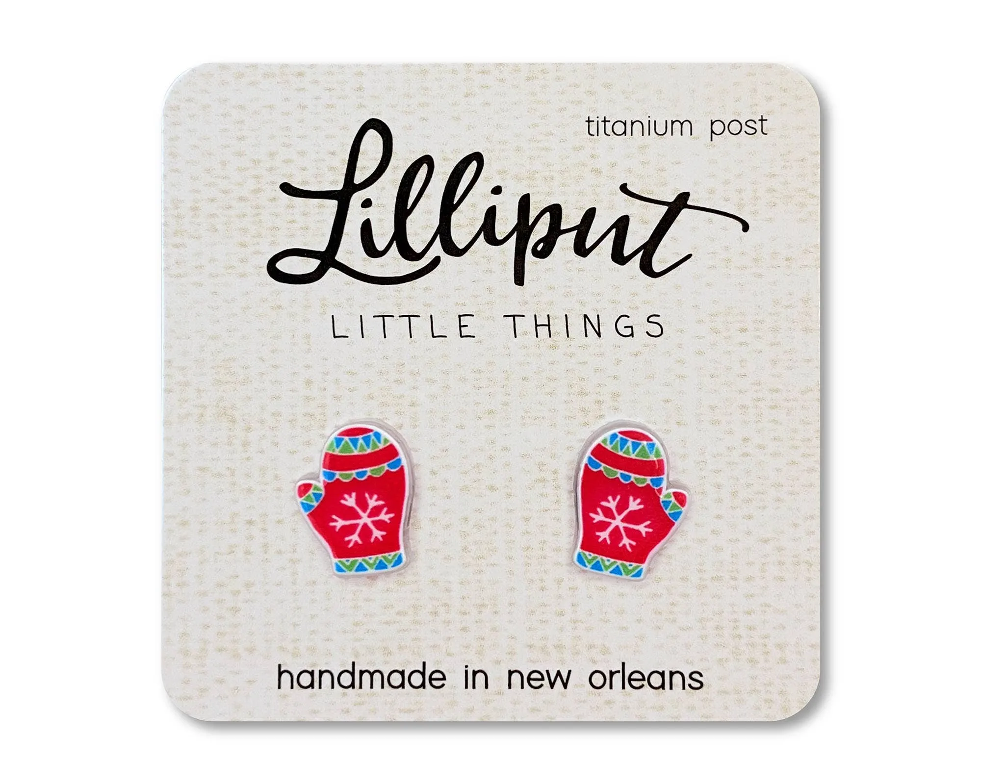 Lilliput Little Things - Christmas Mitten Earrings