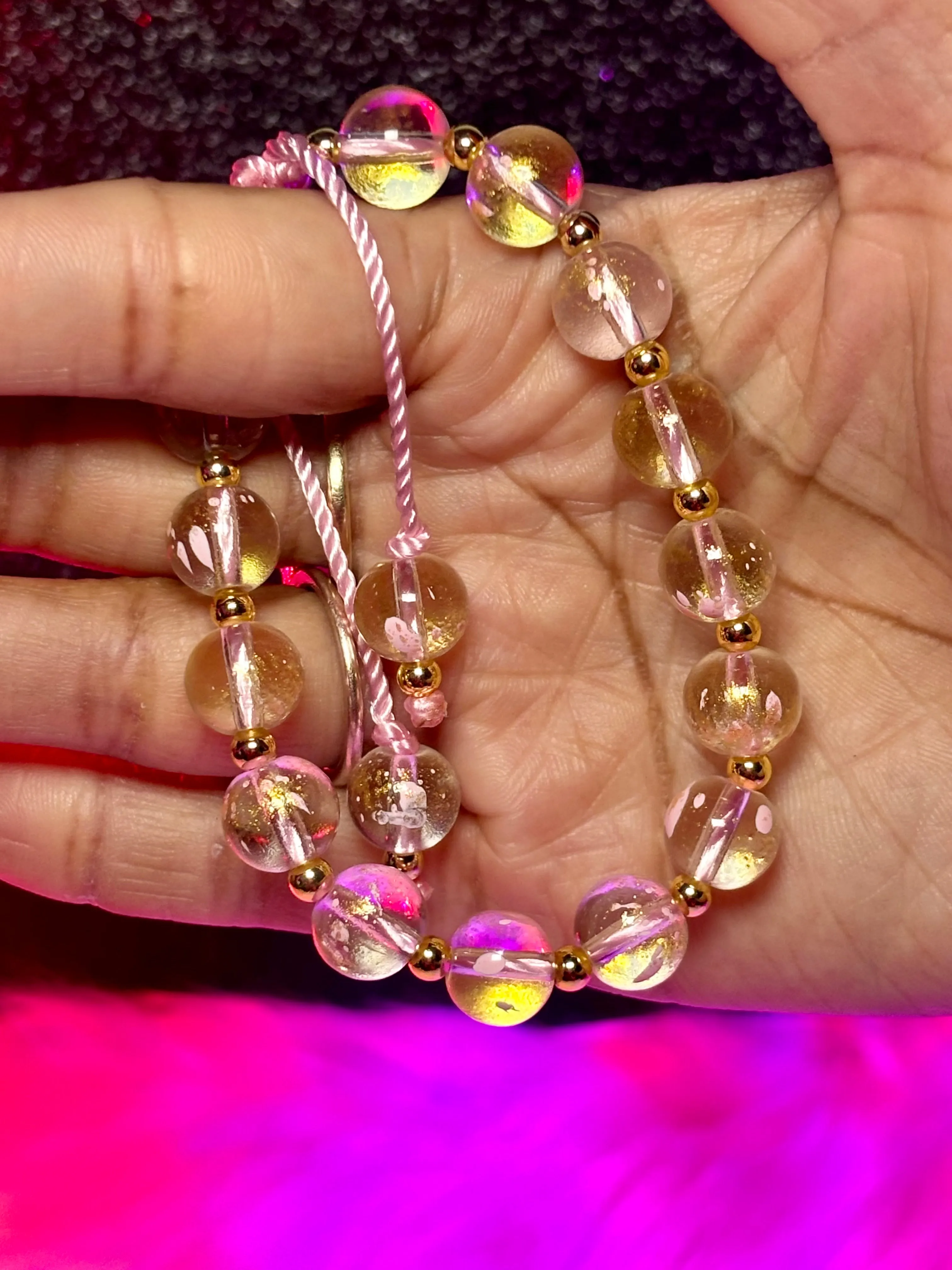 Macrame- A Kiss of Gold Bracelet (1pc)