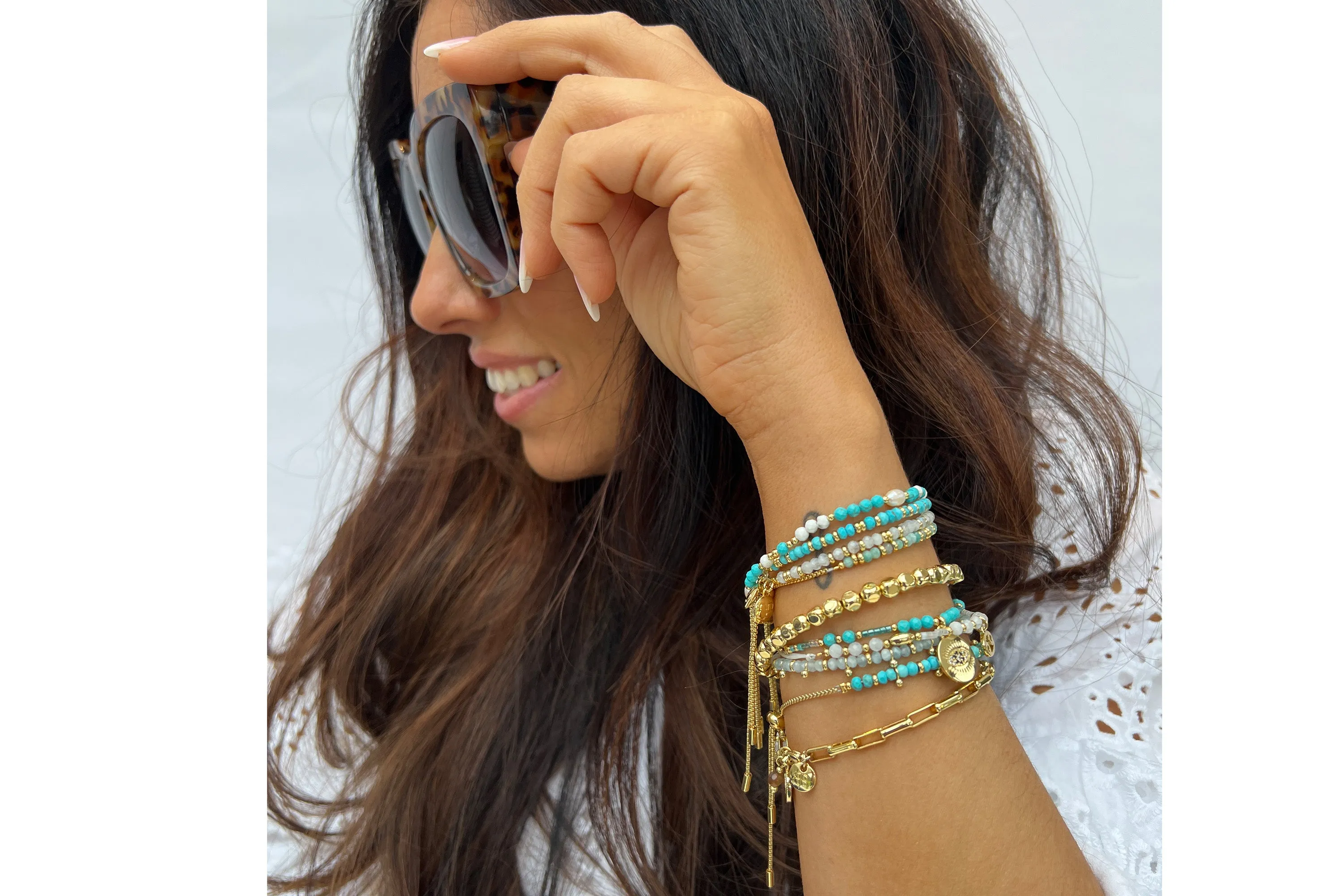 Manassa Blue Gold  Bracelet