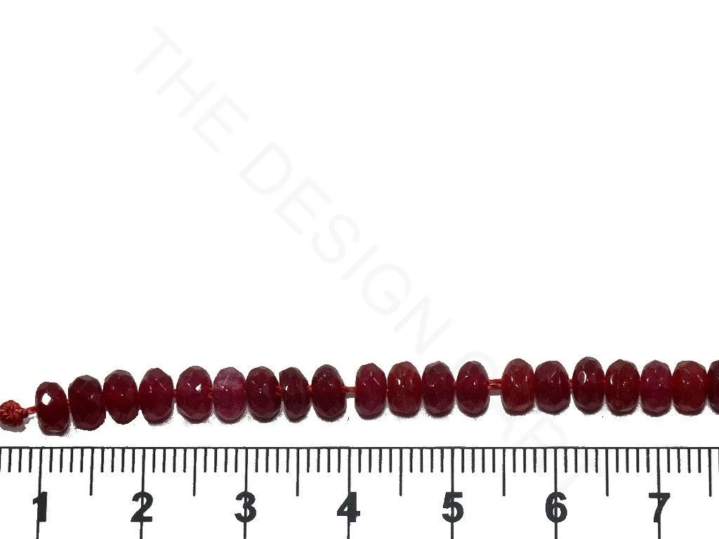 Maroon Round Jade Semi Precious Stones