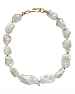 Mondo Pearl Bronze Statement Necklace