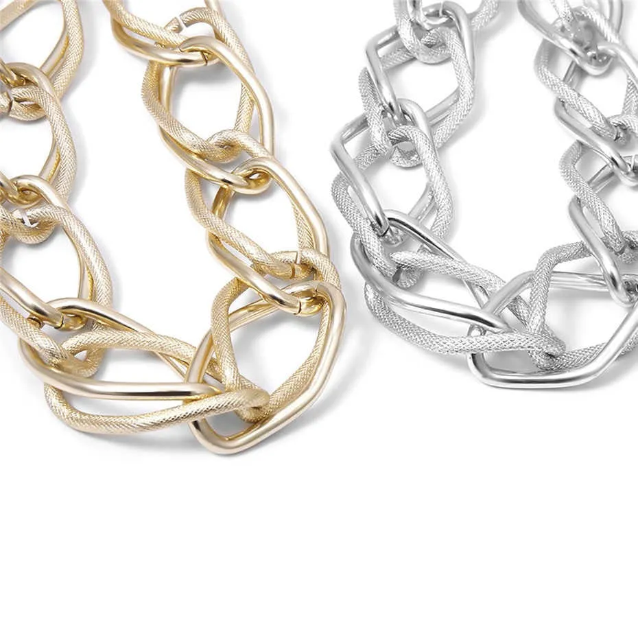 Multi Layered Gold Color Choker Necklace