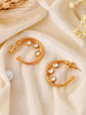 Multi Wire Dimaond Hoop Earrings