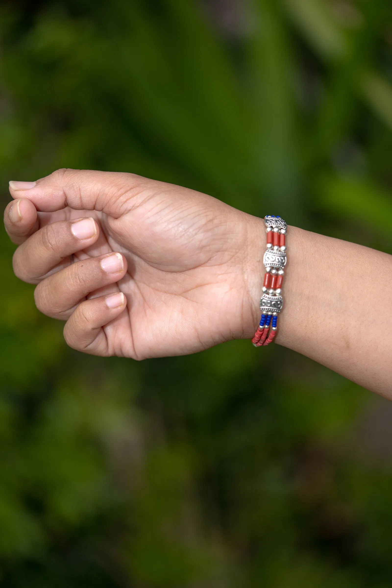 Natural Beaded Stone Boho Style Bracelet