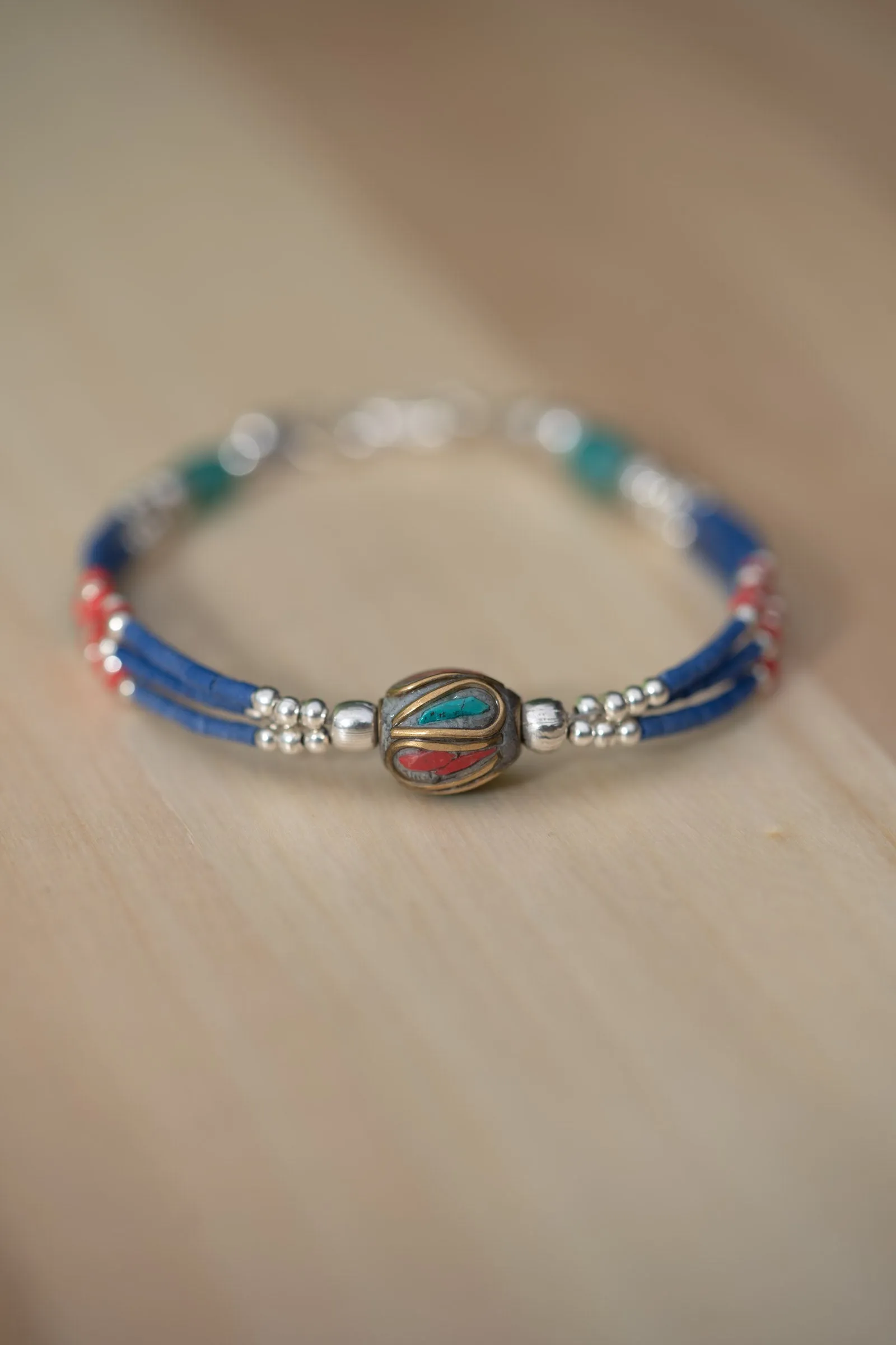 Natural Beaded Stone Boho Style Bracelet