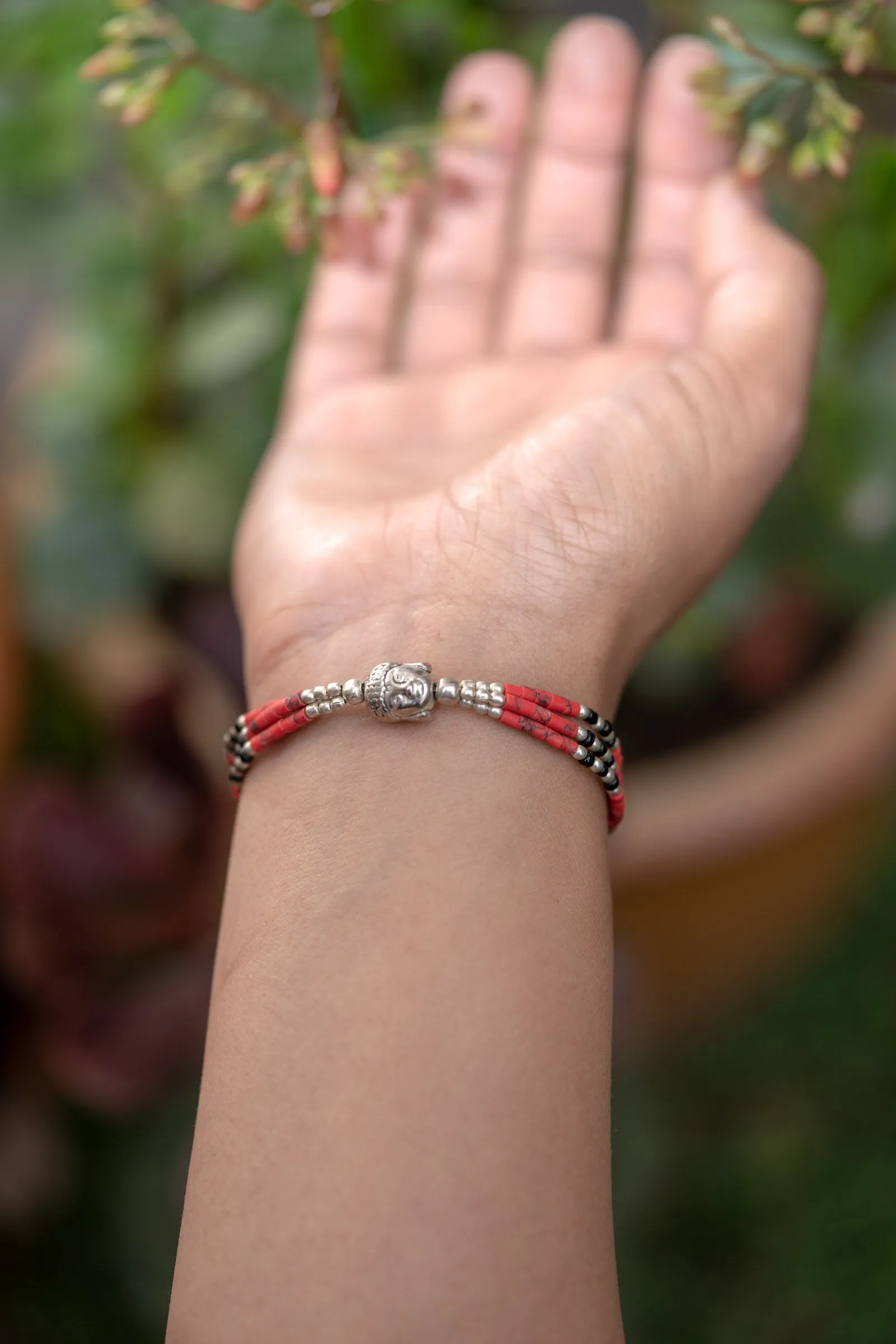 Natural Beaded Stone Boho Style Bracelet