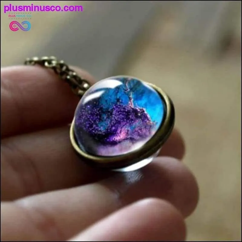 Nebula Galaxy Double Sided Pendant Necklace ||