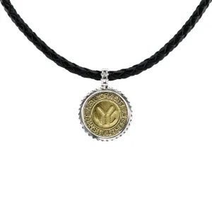 NYC Authentic Token Urban Sterling Silver & Leather Necklace