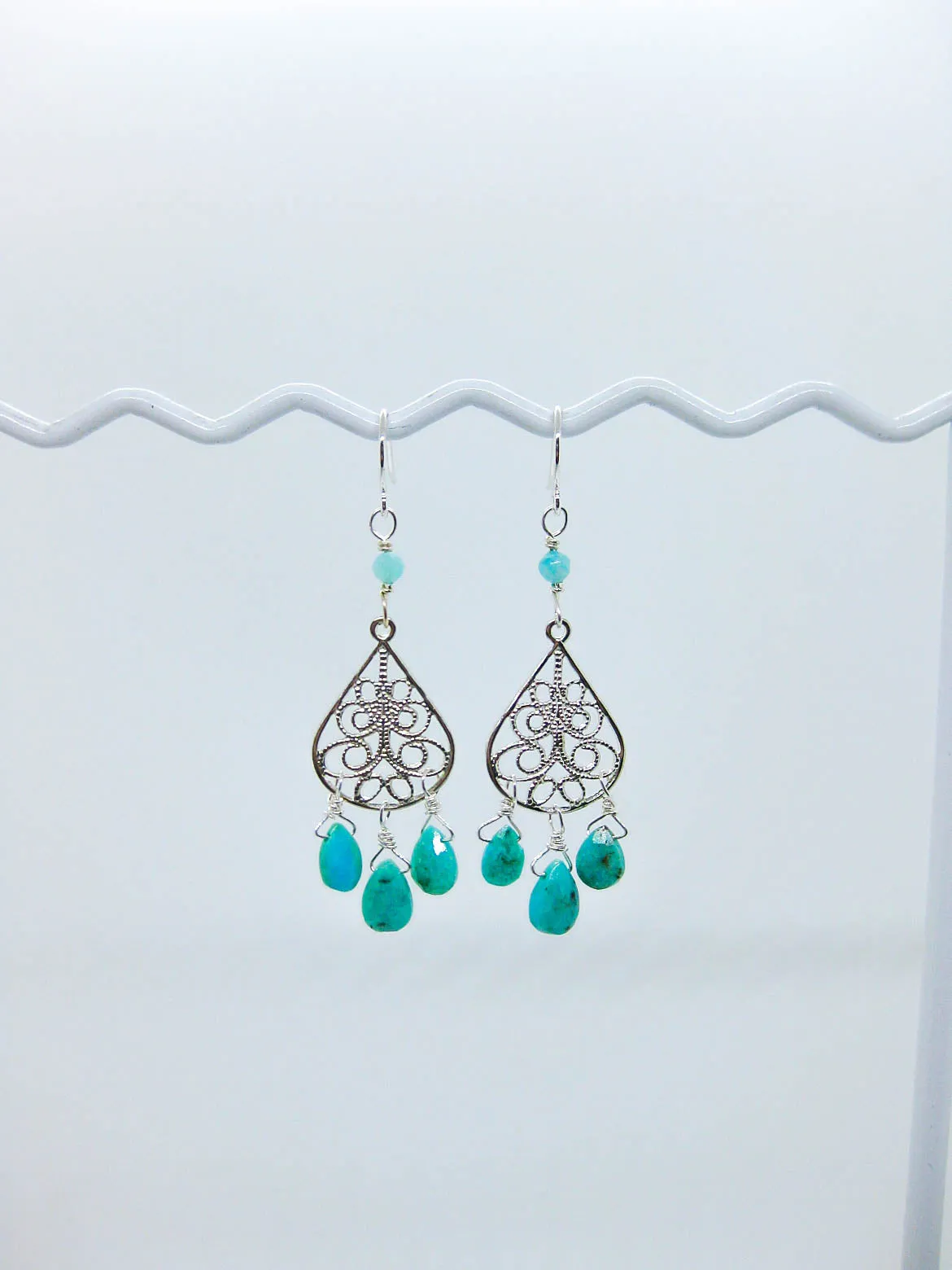 Olive: Amazonite Chandelier - e749