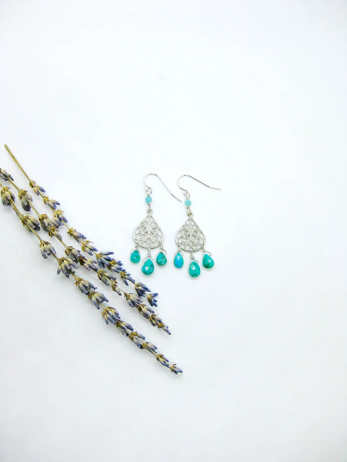 Olive: Amazonite Chandelier - e749