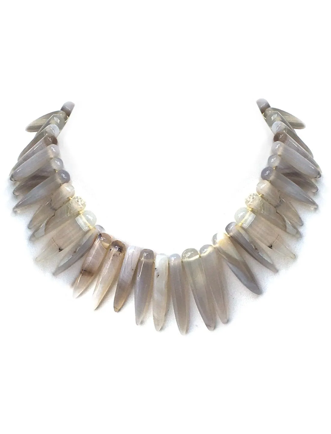 Paku Short Stone Choker Necklace
