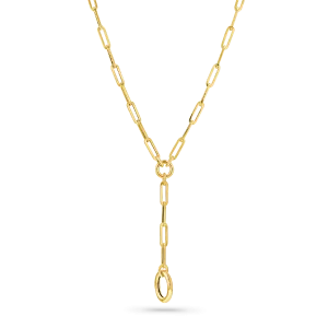 Paperclip Loop Charm Necklace Y Chain