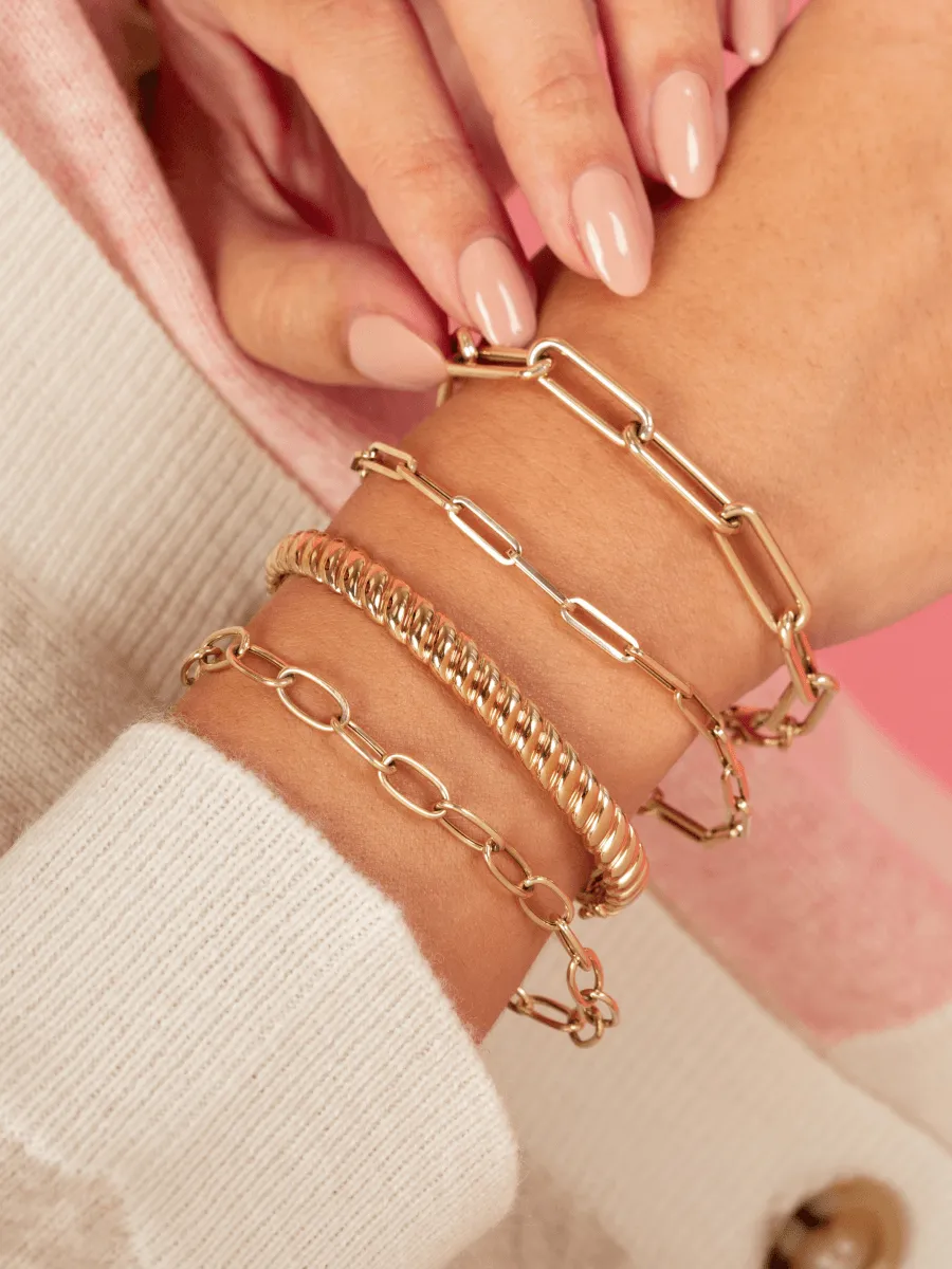 Paperclip XL Bracelet 14K