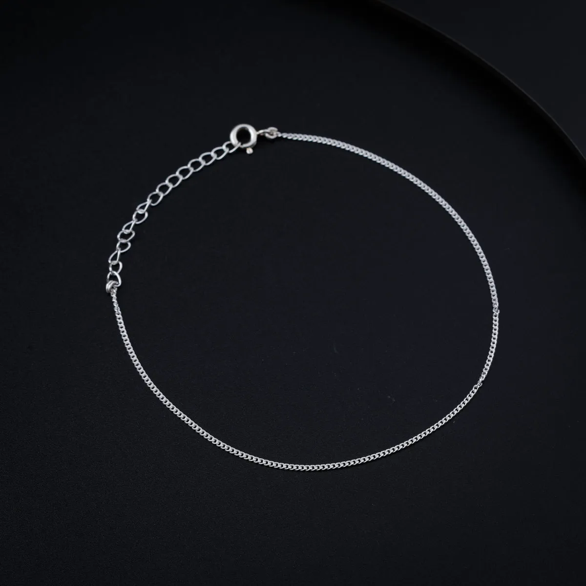 Plain Silver Chain Anklet