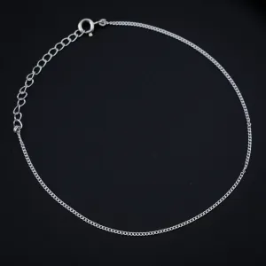 Plain Silver Chain Anklet