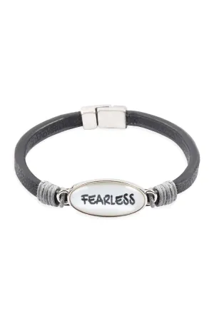 "Fearless" Animal Print Leather Magnet Bracelet