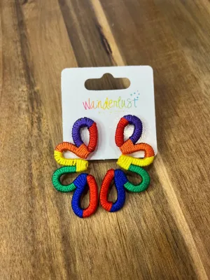 Rainbow Flower Earrings