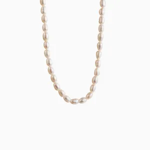 Rice Shape Natural Pearl Necklaces