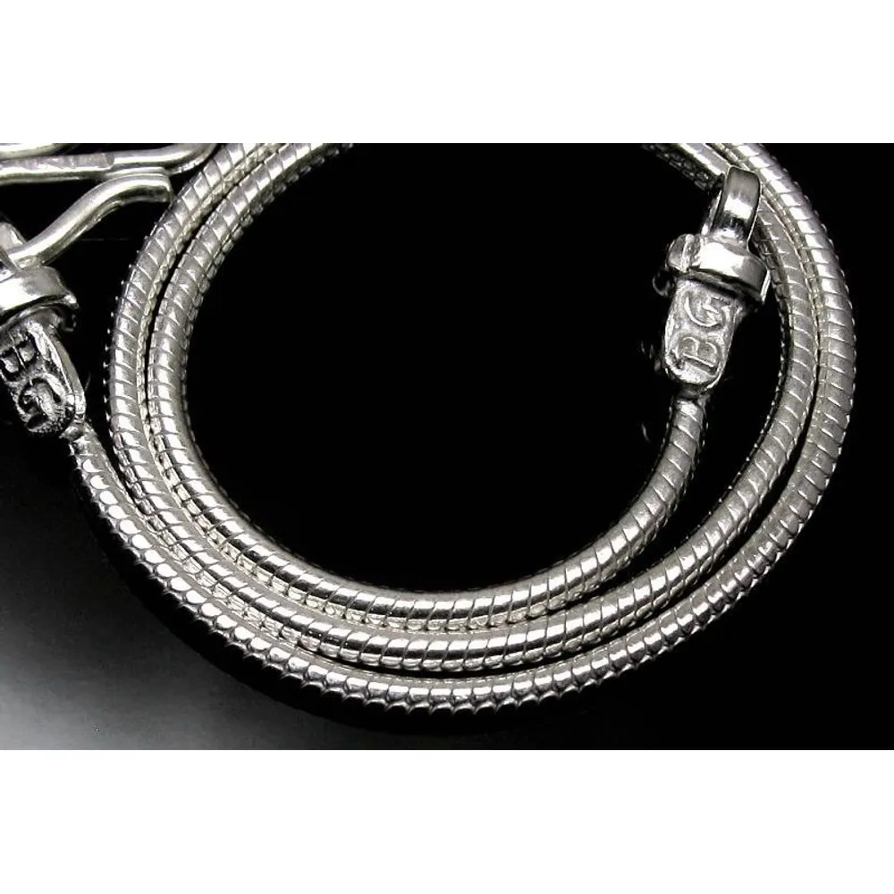 Simple Snake Chain Silver Anklet 10.3"