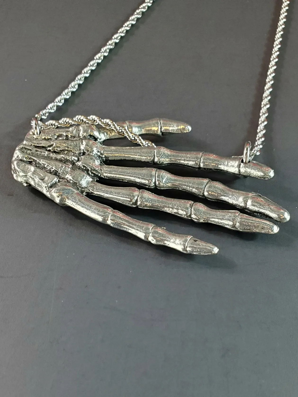 Skeleton Hand Necklace