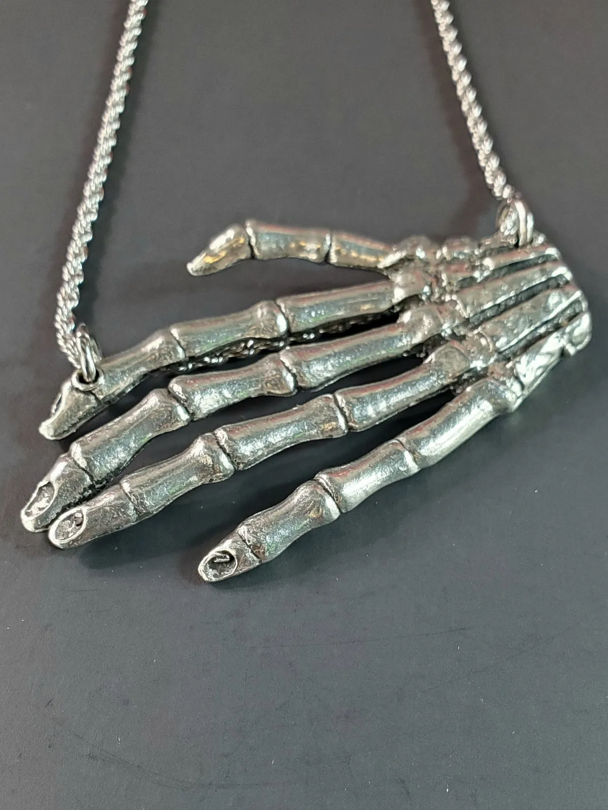 Skeleton Hand Necklace