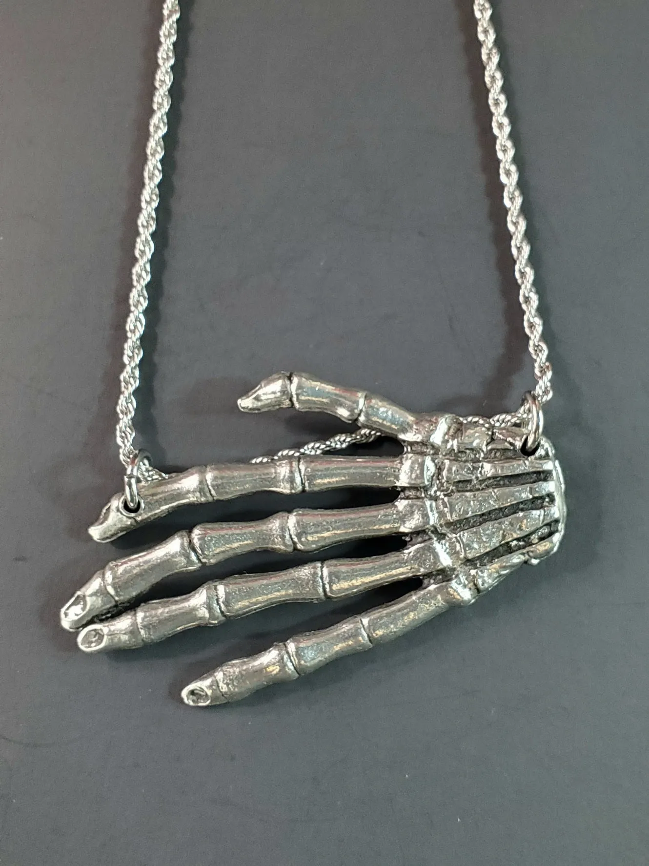 Skeleton Hand Necklace