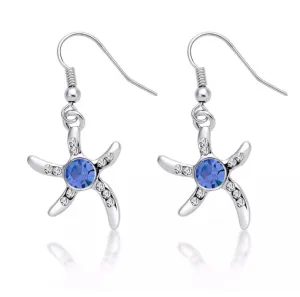 Sky Blue Starfish Earrings