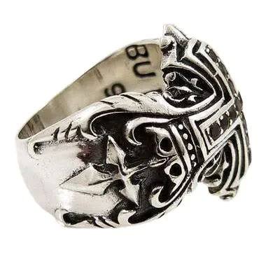 Sterling Silver Cross Medieval Rings