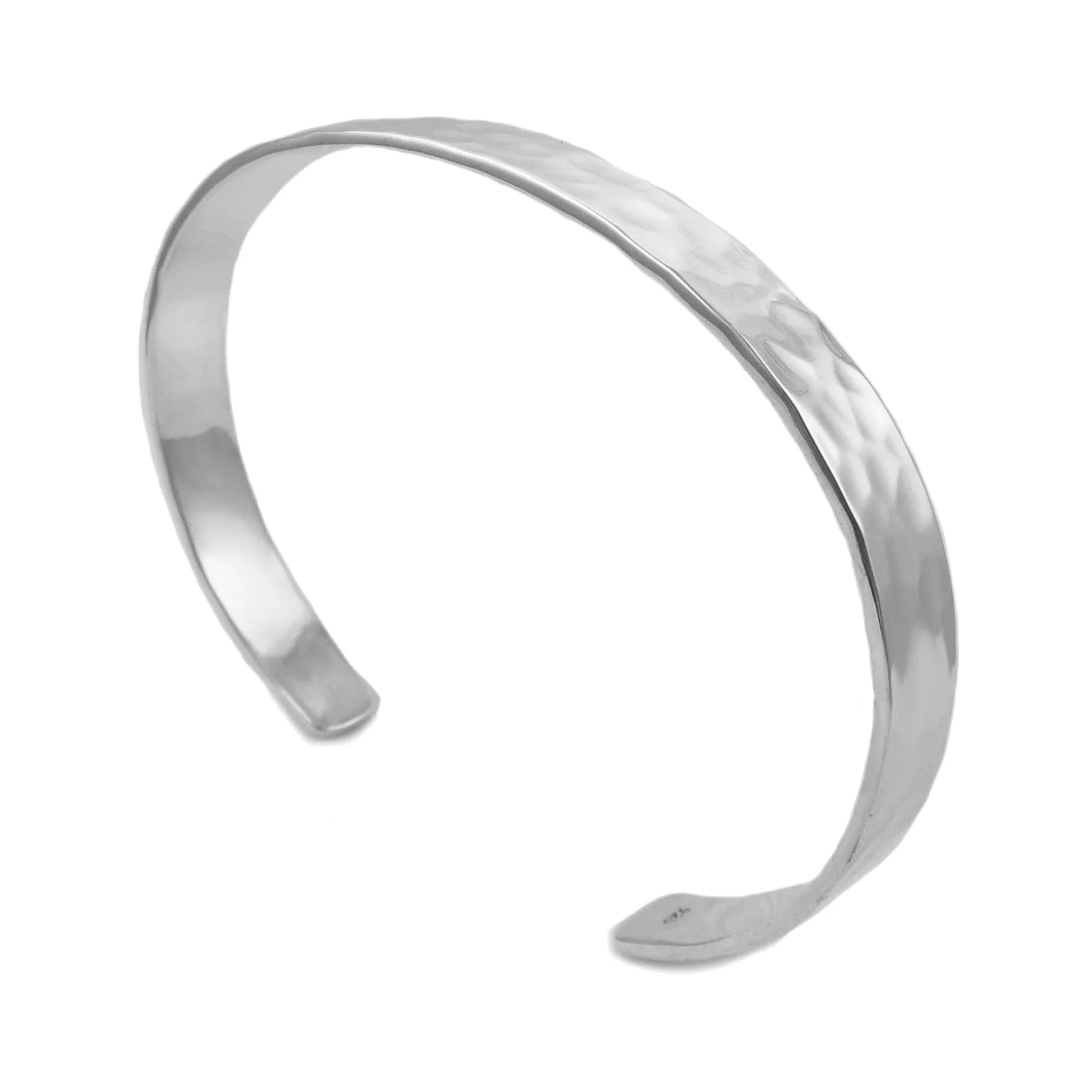 Sterling Silver Hammered Bracelet Cuff