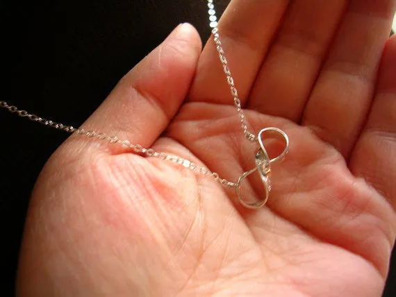 Sterling Silver Infinity Necklace (xoxo)