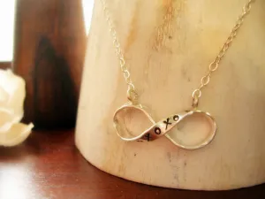 Sterling Silver Infinity Necklace (xoxo)
