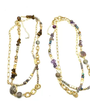Stone and Crystal Necklace