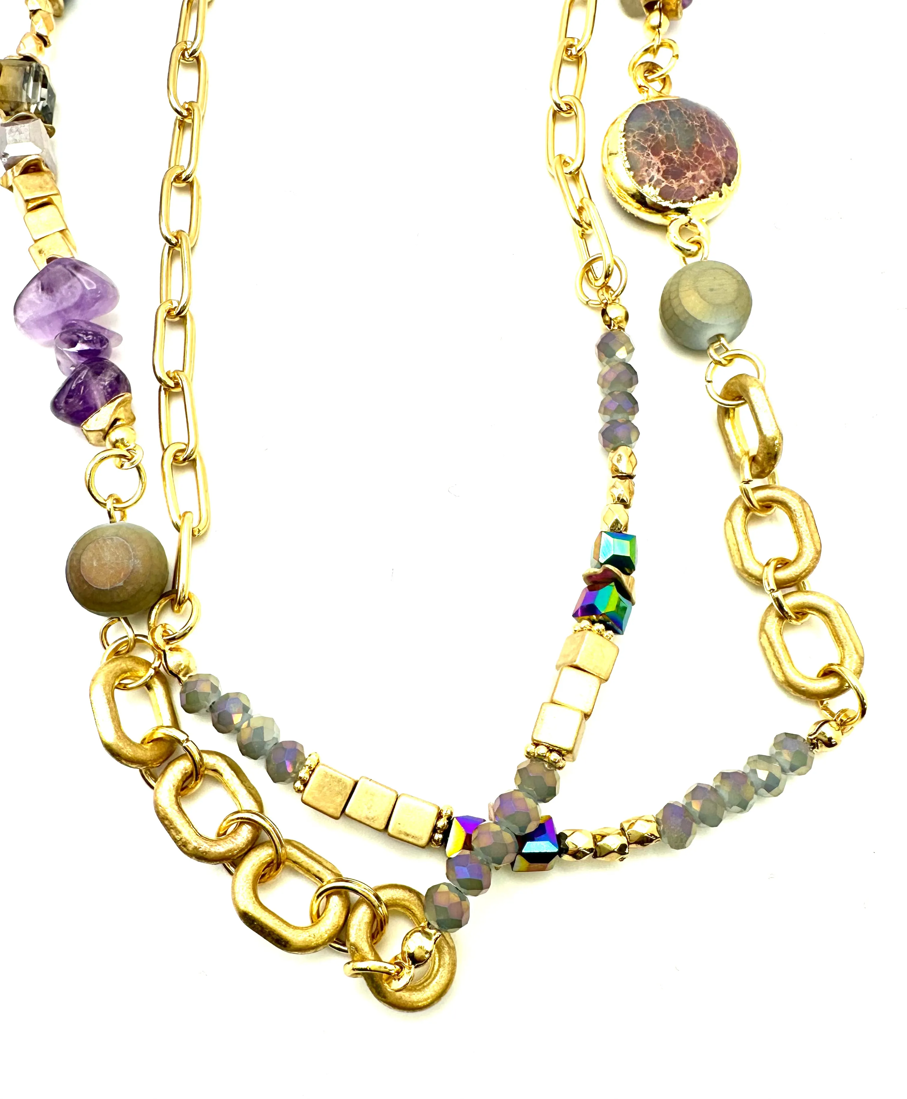 Stone and Crystal Necklace