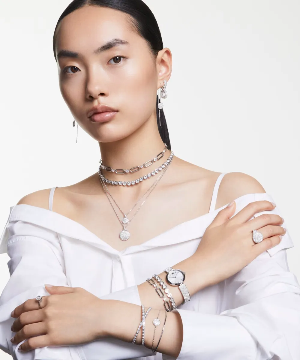 SWAROVSKI IMBER TENNIS NECKLACE