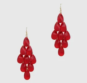 The Holiday Red Gem Earrings