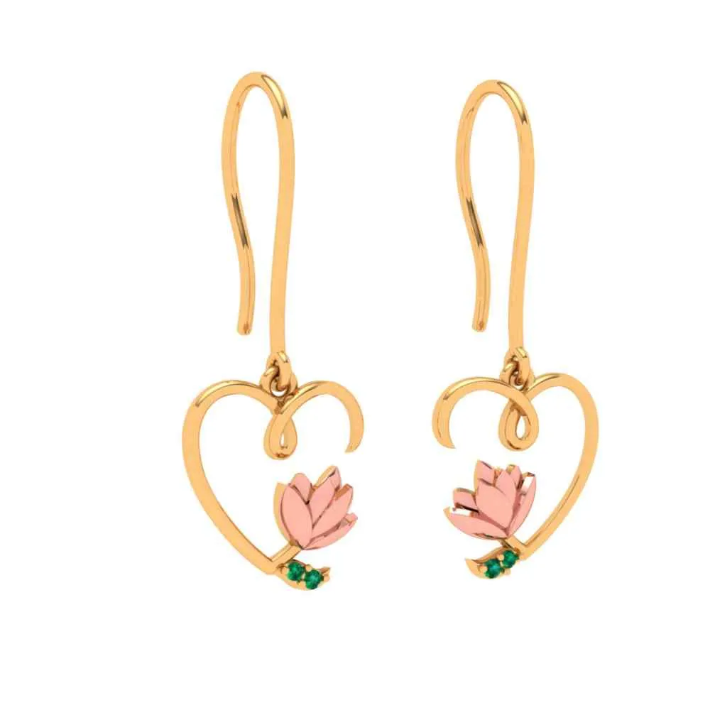 Vibrant 14k Yellow Gold And Stone Studs