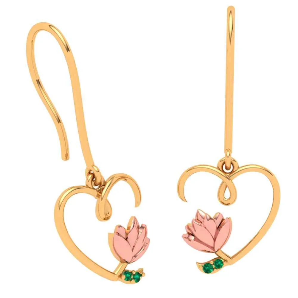 Vibrant 14k Yellow Gold And Stone Studs