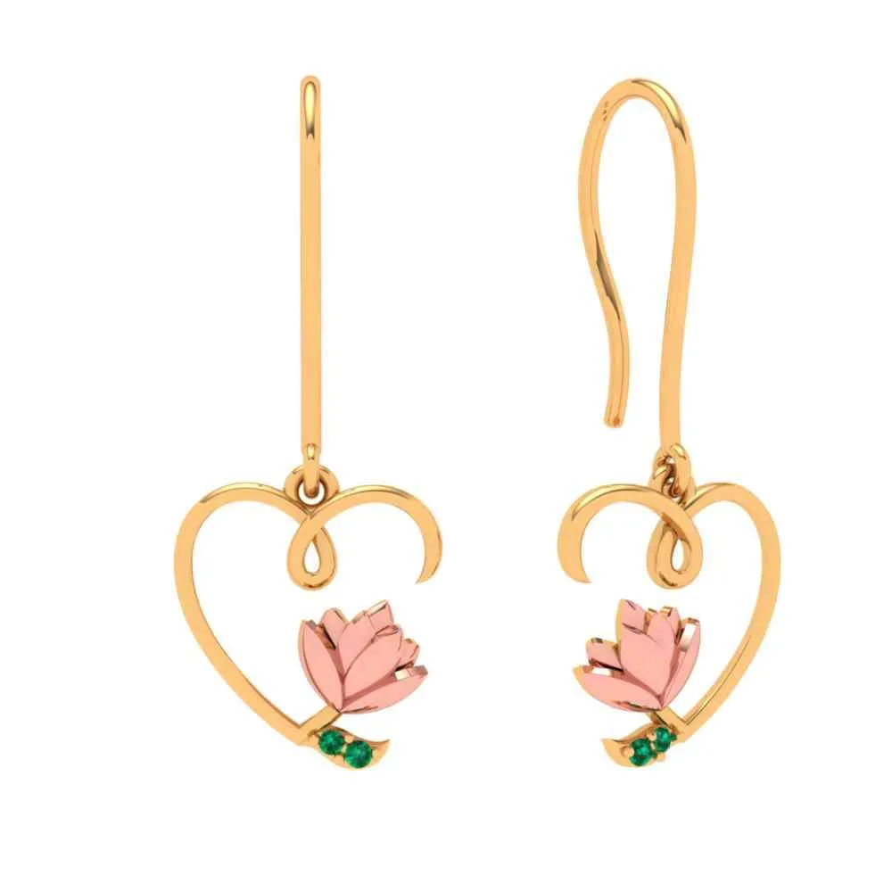 Vibrant 14k Yellow Gold And Stone Studs