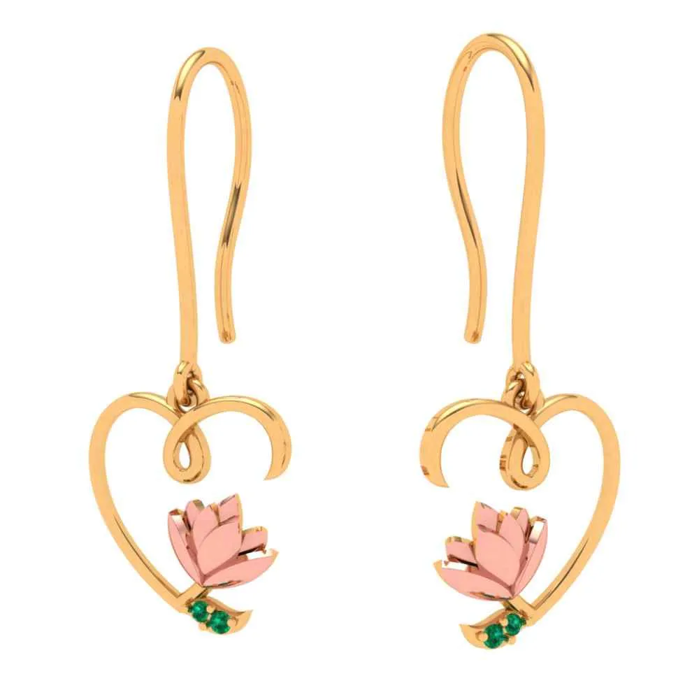 Vibrant 14k Yellow Gold And Stone Studs