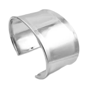 Wide Solid 925 Sterling Silver Polished Bracelet cuff