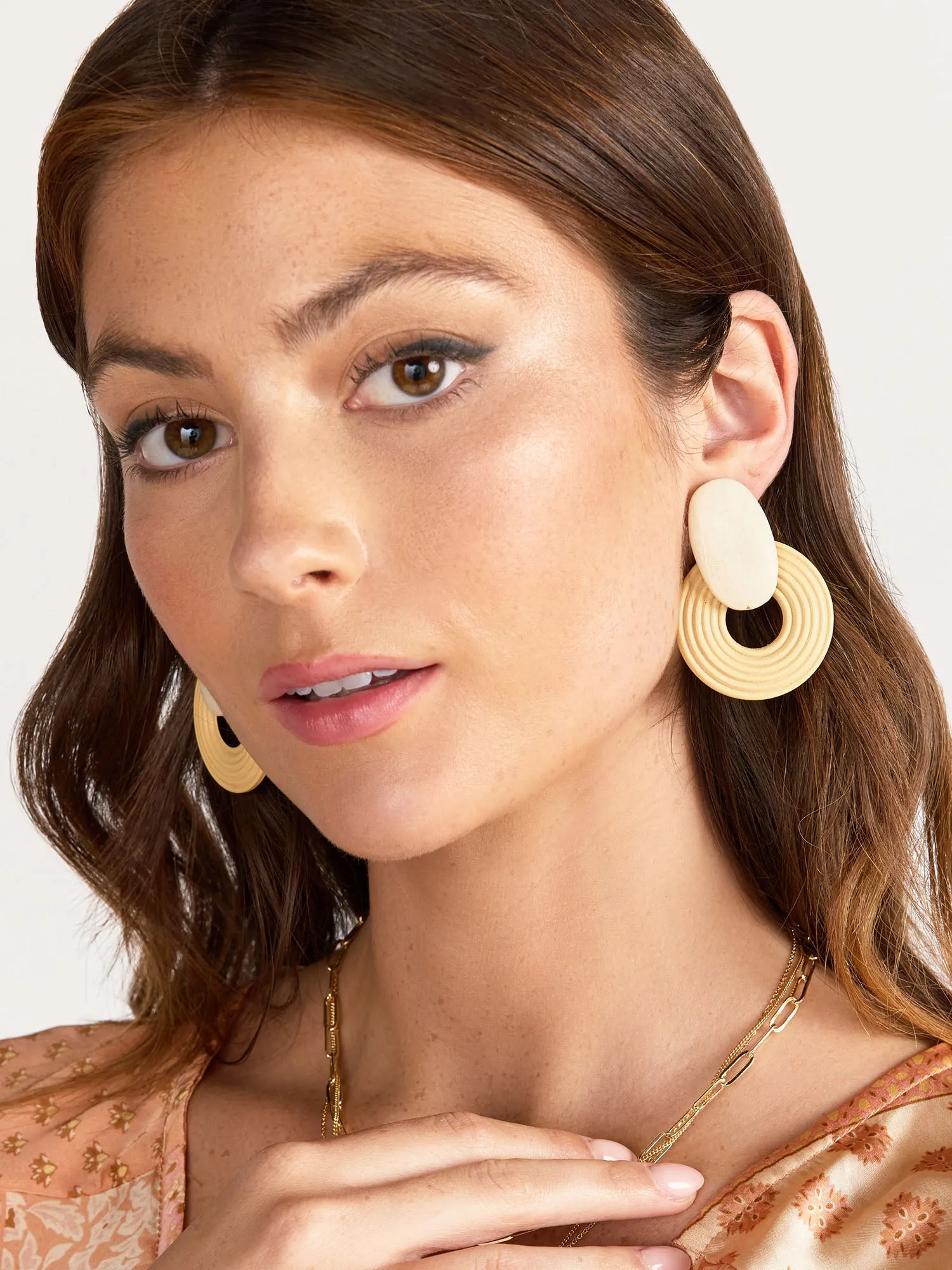 Wood Statement Earrings