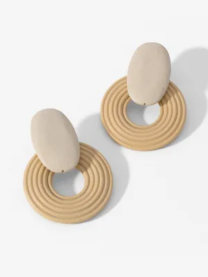 Wood Statement Earrings