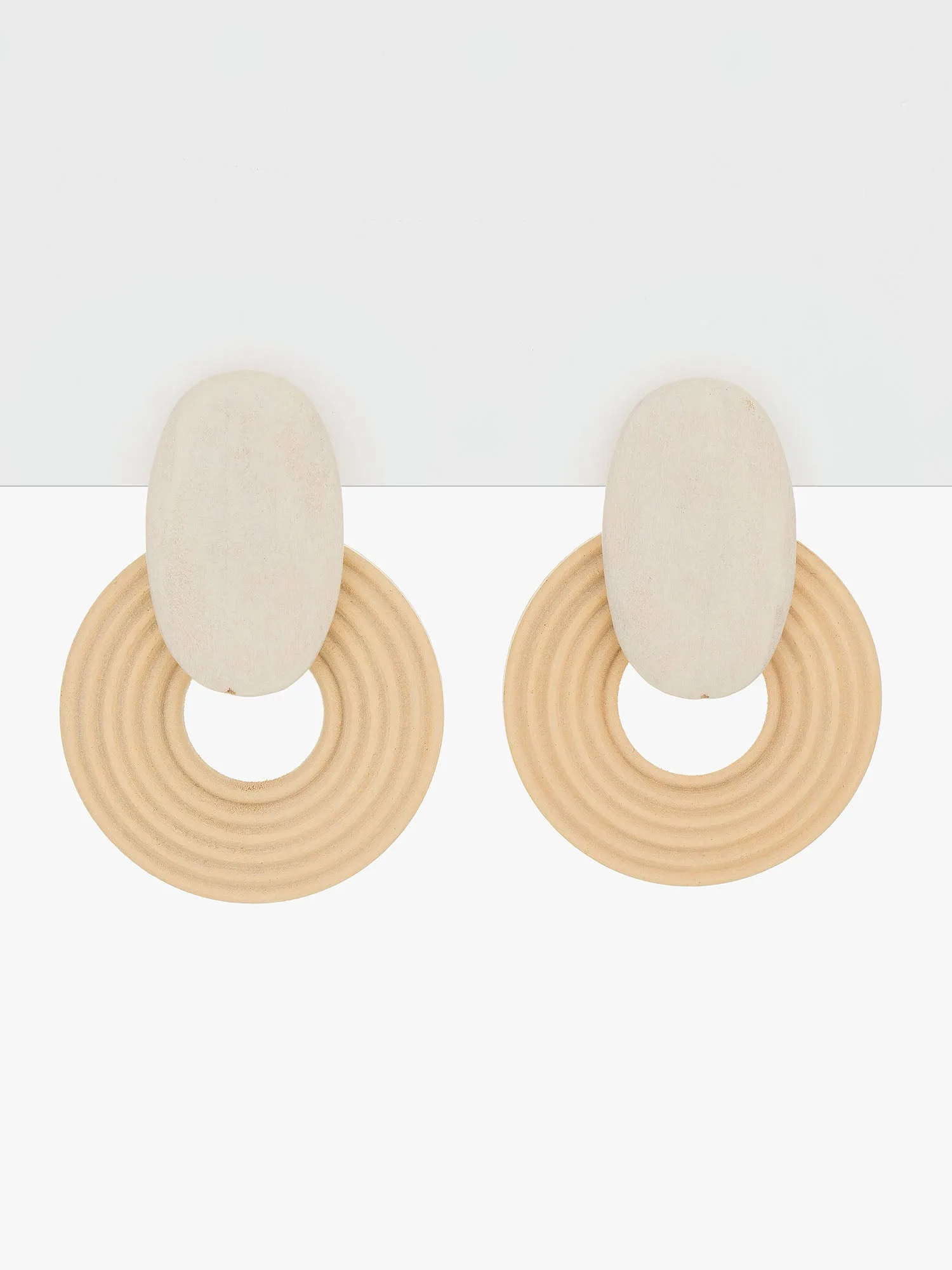 Wood Statement Earrings