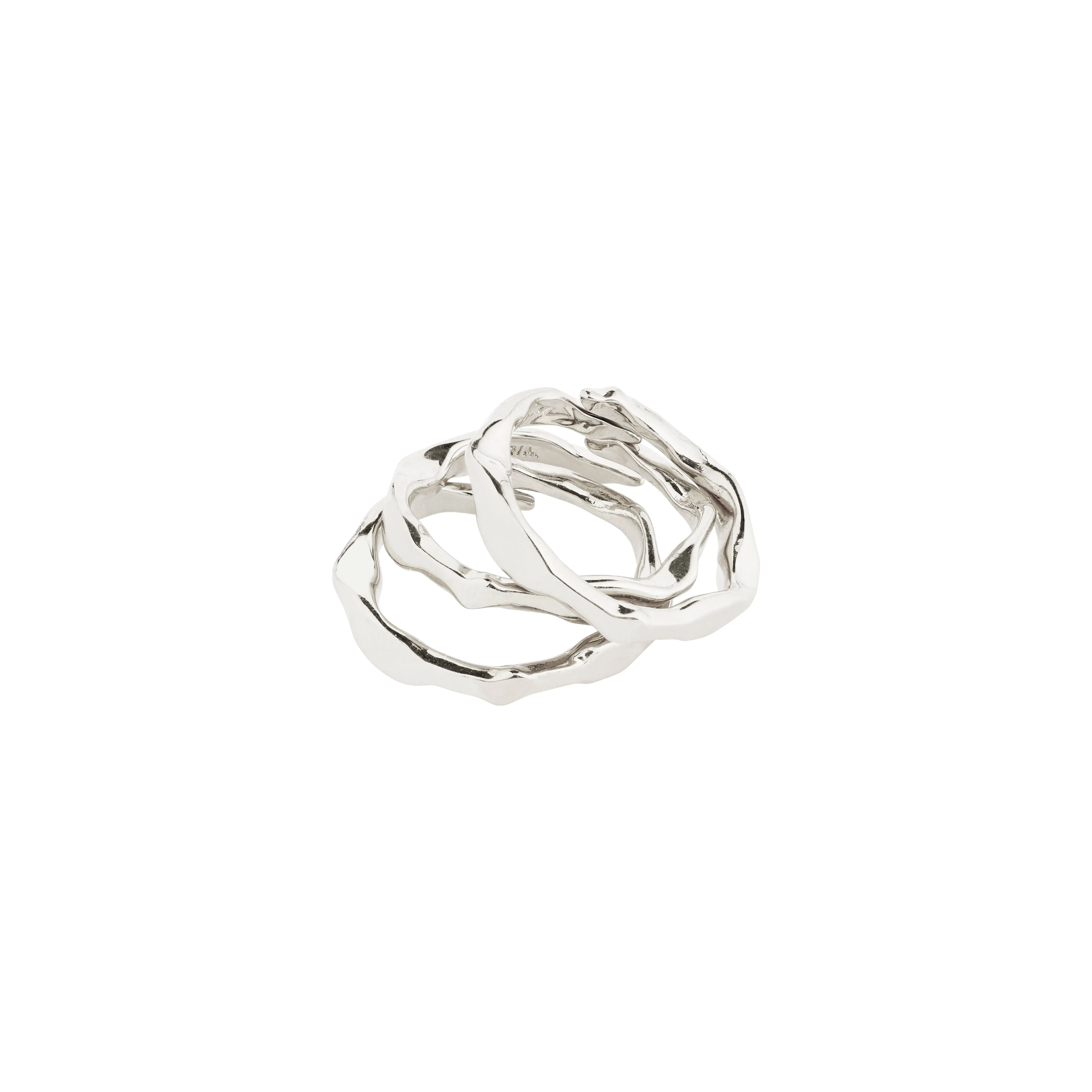 WYATT rings, 3-in-1 set, silver-plated