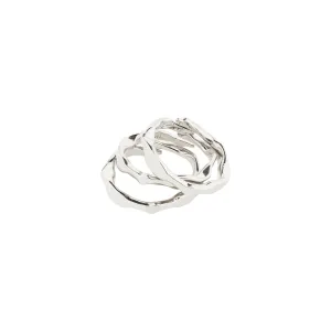 WYATT rings, 3-in-1 set, silver-plated