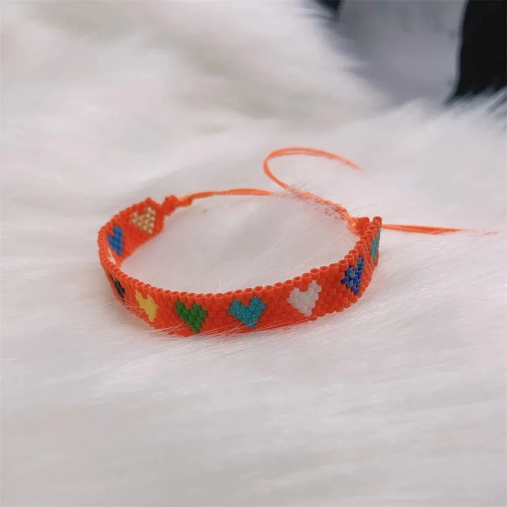 ZHONGVI Miyuki Bracelet Adjustable Heart Boho Jewelry Gift