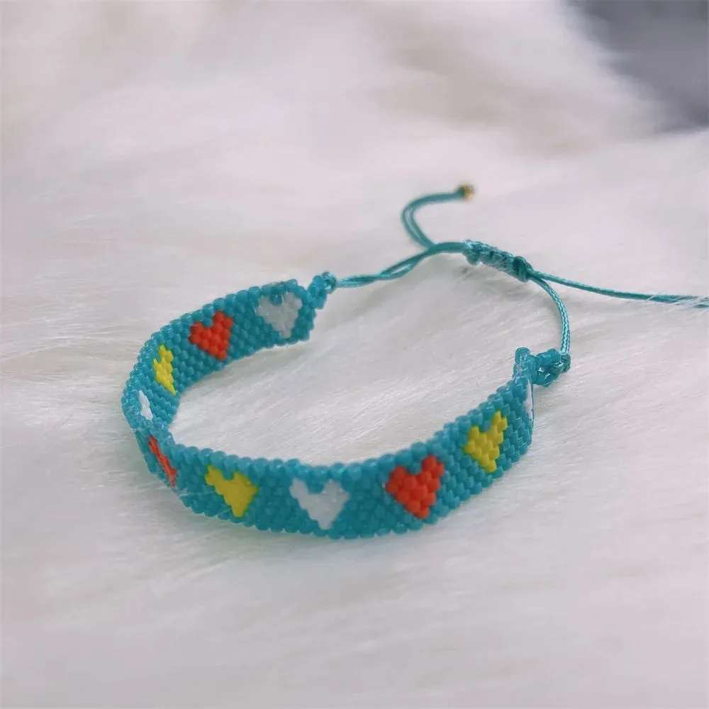 ZHONGVI Miyuki Bracelet Adjustable Heart Boho Jewelry Gift