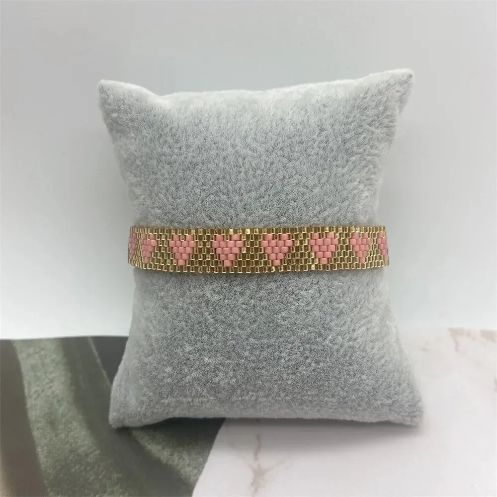 ZHONGVI Miyuki Bracelet Adjustable Heart Boho Jewelry Gift